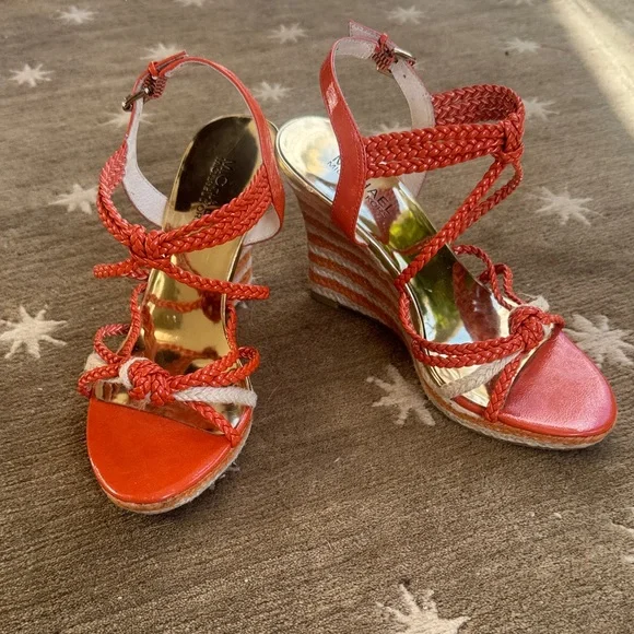 Michael Kors Orange Espadrille Sandals - Picture 3 of 14